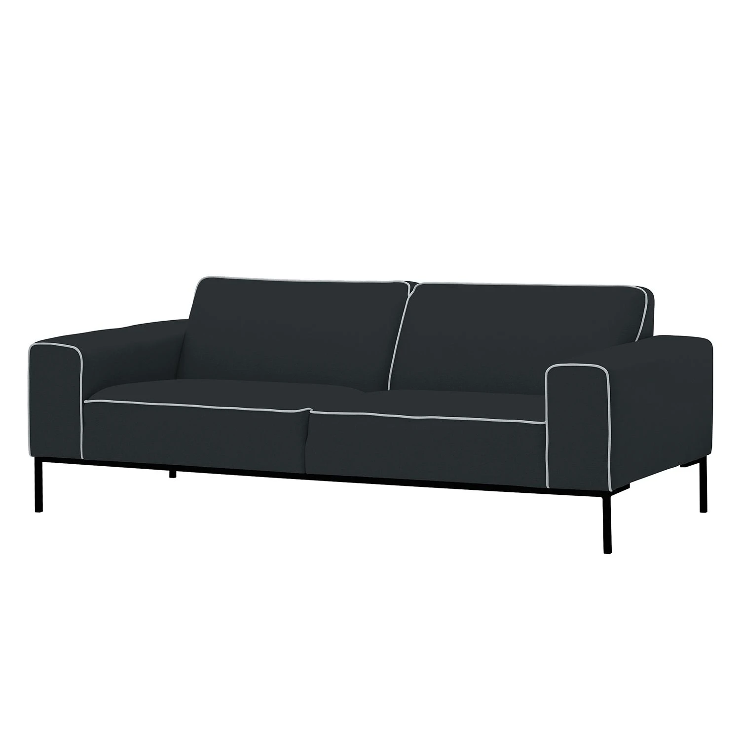 Studio Copenhagen Sofa Ampio Duo (3-Sitzer) Webstoff - Stoff Floreana: Anthrazit - Schwarz 1 Studio Copenhagen Sofa Ampio Duo (3-Sitzer) Webstoff - Stoff Floreana: Anthrazit - Schwarz