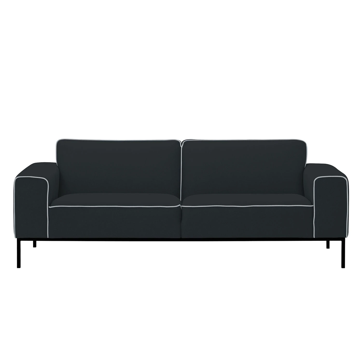 Studio Copenhagen Sofa Ampio Duo (3-Sitzer) Webstoff - Stoff Floreana: Anthrazit - Schwarz 2 Studio Copenhagen Sofa Ampio Duo (3-Sitzer) Webstoff - Stoff Floreana: Anthrazit - Schwarz – Bild 2