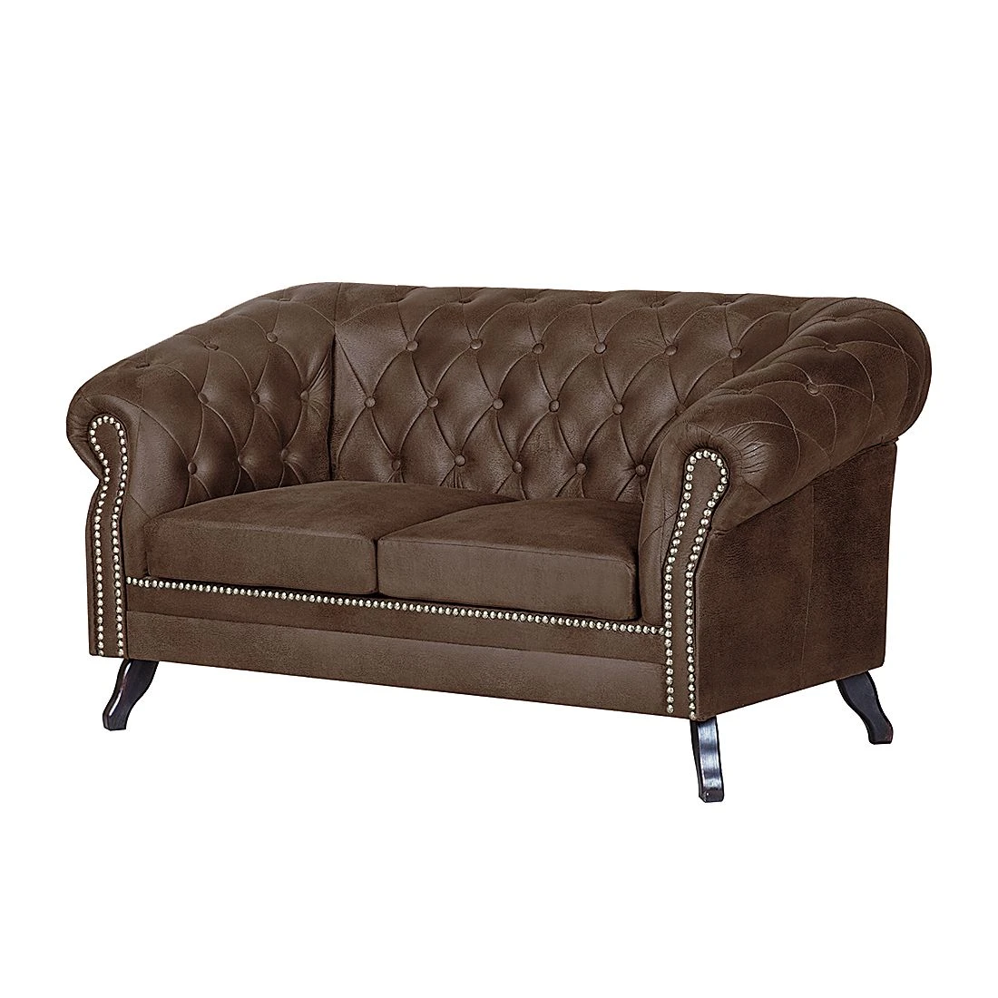 Ars manufacti Sofa Benavente (2-Sitzer) - Antiklederoptik Dunkelbraun 1 Ars manufacti Sofa Benavente (2-Sitzer) - Antiklederoptik Dunkelbraun