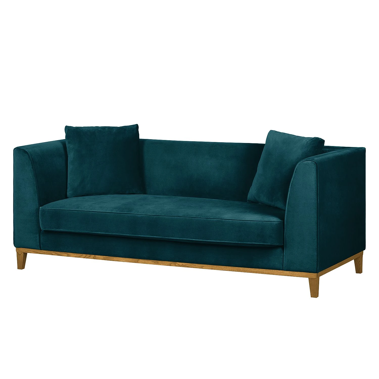 Jack & Alice Sofa Blomma (3-Sitzer) - Petrol - Eiche 1 Jack & Alice Sofa Blomma (3-Sitzer) - Petrol - Eiche
