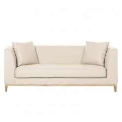 Jack & Alice Sofa Blomma (3-Sitzer) - Webstoff Beige - Gestell: Eichefarbig -Wohnzimmermöbel boutique en ligne sofa blomma 3 sitzer webstoff beige gestell eichefarbig 4833244