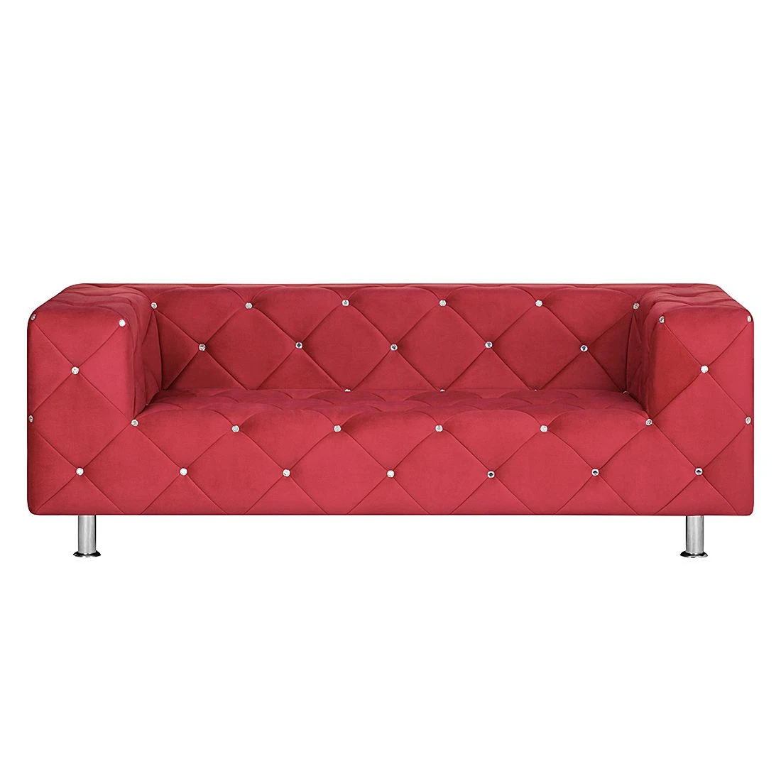 Home Design Sofa Carlotta (2-Sitzer) - Microfaser Rot 2 Home Design Sofa Carlotta (2-Sitzer) - Microfaser Rot – Bild 2