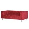 Home Design Sofa Carlotta (2-Sitzer) - Microfaser Rot