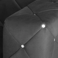 Home Design Sofa Carlotta (2-Sitzer) - Microfaser Schwarz -Wohnzimmermöbel boutique en ligne sofa carlotta 2 sitzer microfaser schwarz 437683