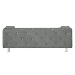 Home Design Sofa Carlotta (2-Sitzer) - Microfaser Stahlgrau -Wohnzimmermöbel boutique en ligne sofa carlotta 2 sitzer microfaser stahlgrau 437694