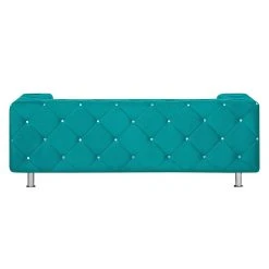 Home Design Sofa Carlotta (2-Sitzer) - Microfaser Türkis -Wohnzimmermöbel boutique en ligne sofa carlotta 2 sitzer microfaser tuerkis 437663