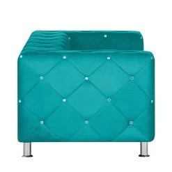 Home Design Sofa Carlotta (2-Sitzer) - Microfaser Türkis -Wohnzimmermöbel boutique en ligne sofa carlotta 2 sitzer microfaser tuerkis 437664