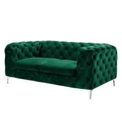 Jack & Alice Sofa Leominster II (2-Sitzer) - Samt Jila: Dunkelgrün