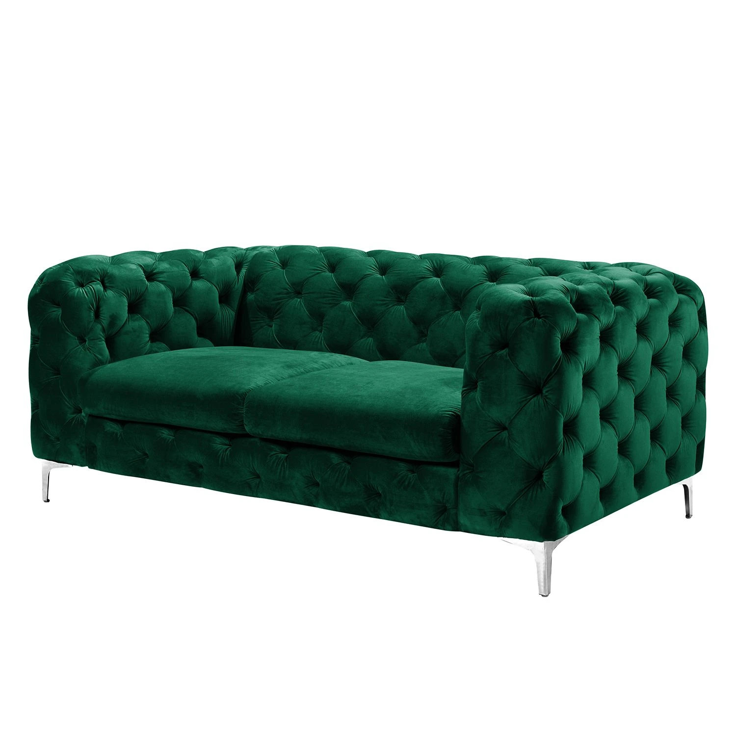 Jack & Alice Sofa Leominster II (2-Sitzer) - Samt Jila: Dunkelgrün 1 Jack & Alice Sofa Leominster II (2-Sitzer) - Samt Jila: Dunkelgrün