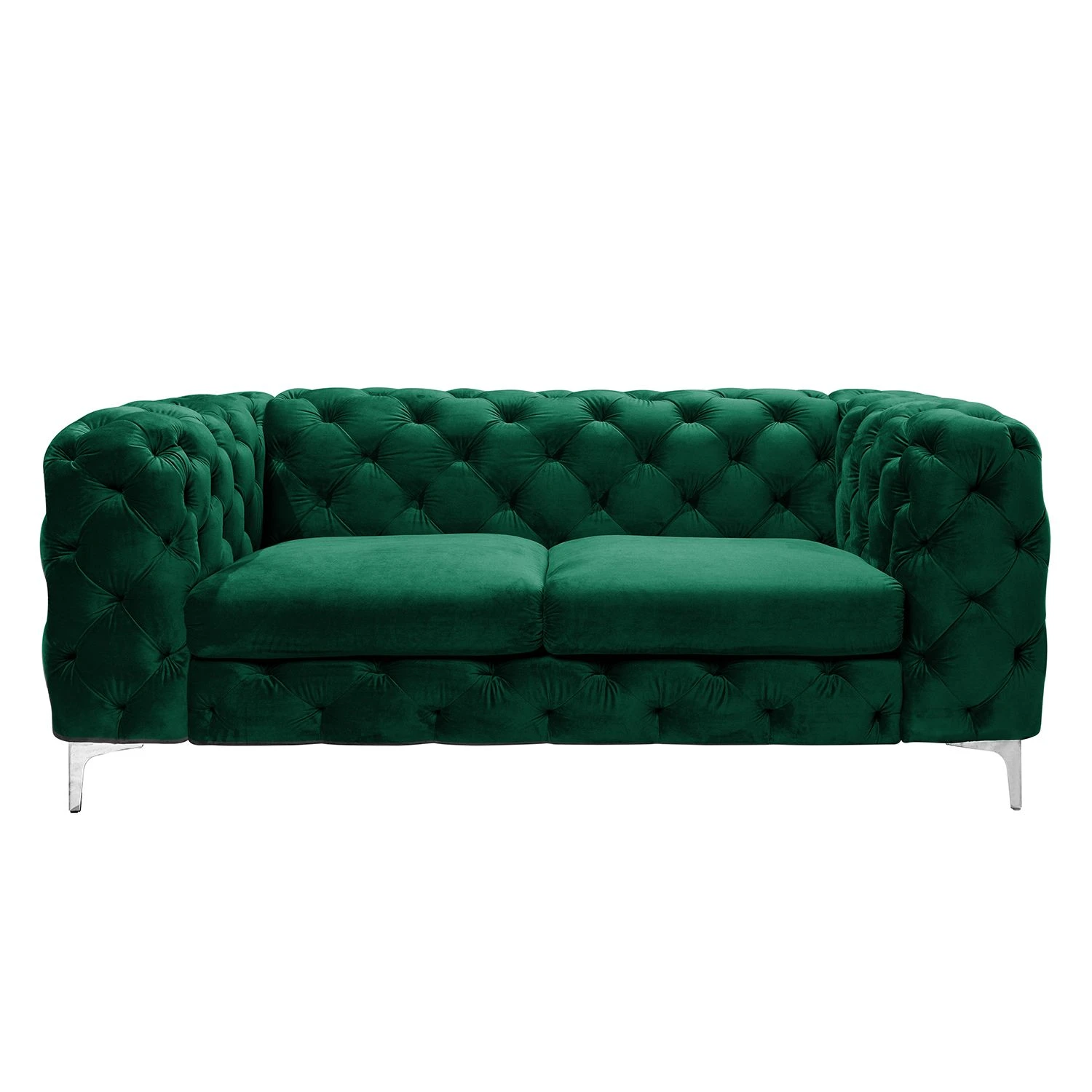 Jack & Alice Sofa Leominster II (2-Sitzer) - Samt Jila: Dunkelgrün 2 Jack & Alice Sofa Leominster II (2-Sitzer) - Samt Jila: Dunkelgrün – Bild 2