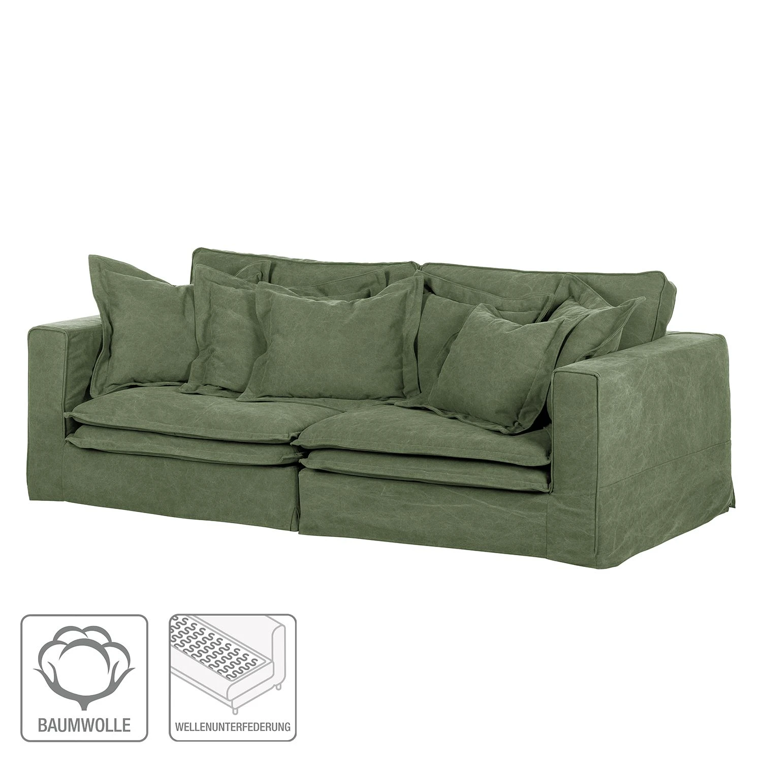 Maison Belfort Sofa Coral Beach (3-Sitzer) Webstoff - Olivgrün 2 Maison Belfort Sofa Coral Beach (3-Sitzer) Webstoff - Olivgrün – Bild 2