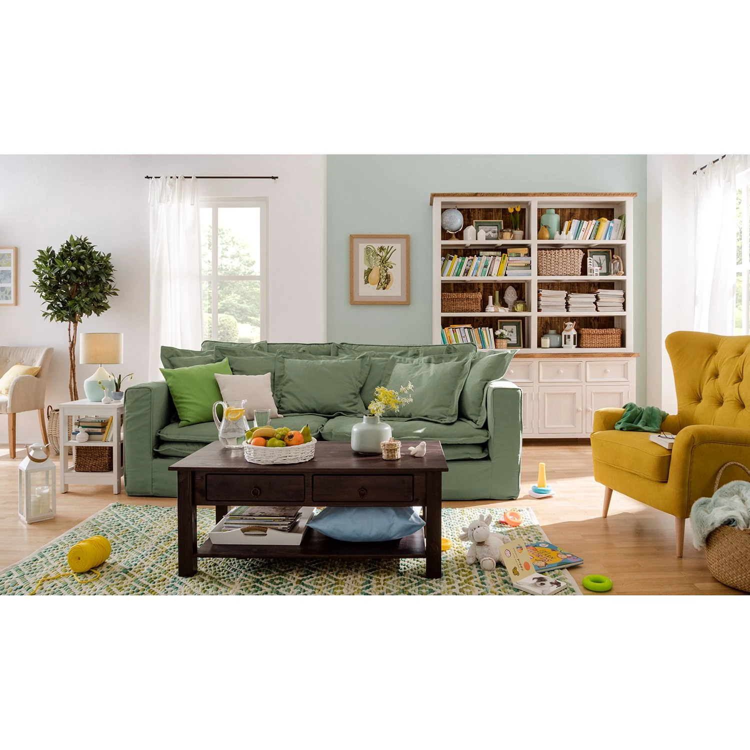 Maison Belfort Sofa Coral Beach (3-Sitzer) Webstoff - Olivgrün 3 Maison Belfort Sofa Coral Beach (3-Sitzer) Webstoff - Olivgrün – Bild 3