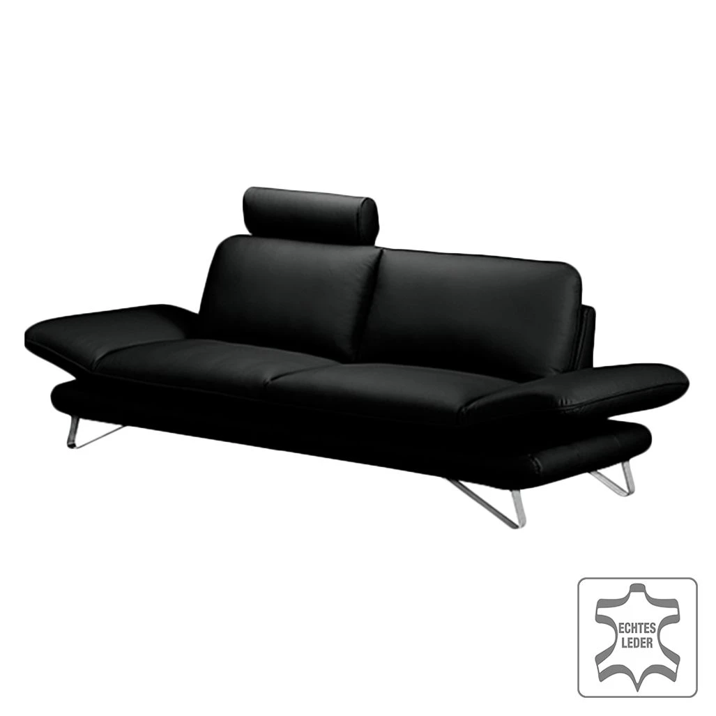 Fredriks Sofa Enzo (2,5-Sitzer) Echtleder Schwarz - Kopfstütze verstellbar 1 Fredriks Sofa Enzo (2,5-Sitzer) Echtleder Schwarz - Kopfstütze verstellbar