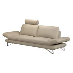 Fredriks Sofa Enzo (3-Sitzer) Echtleder Beige - Kopfstütze verstellbar