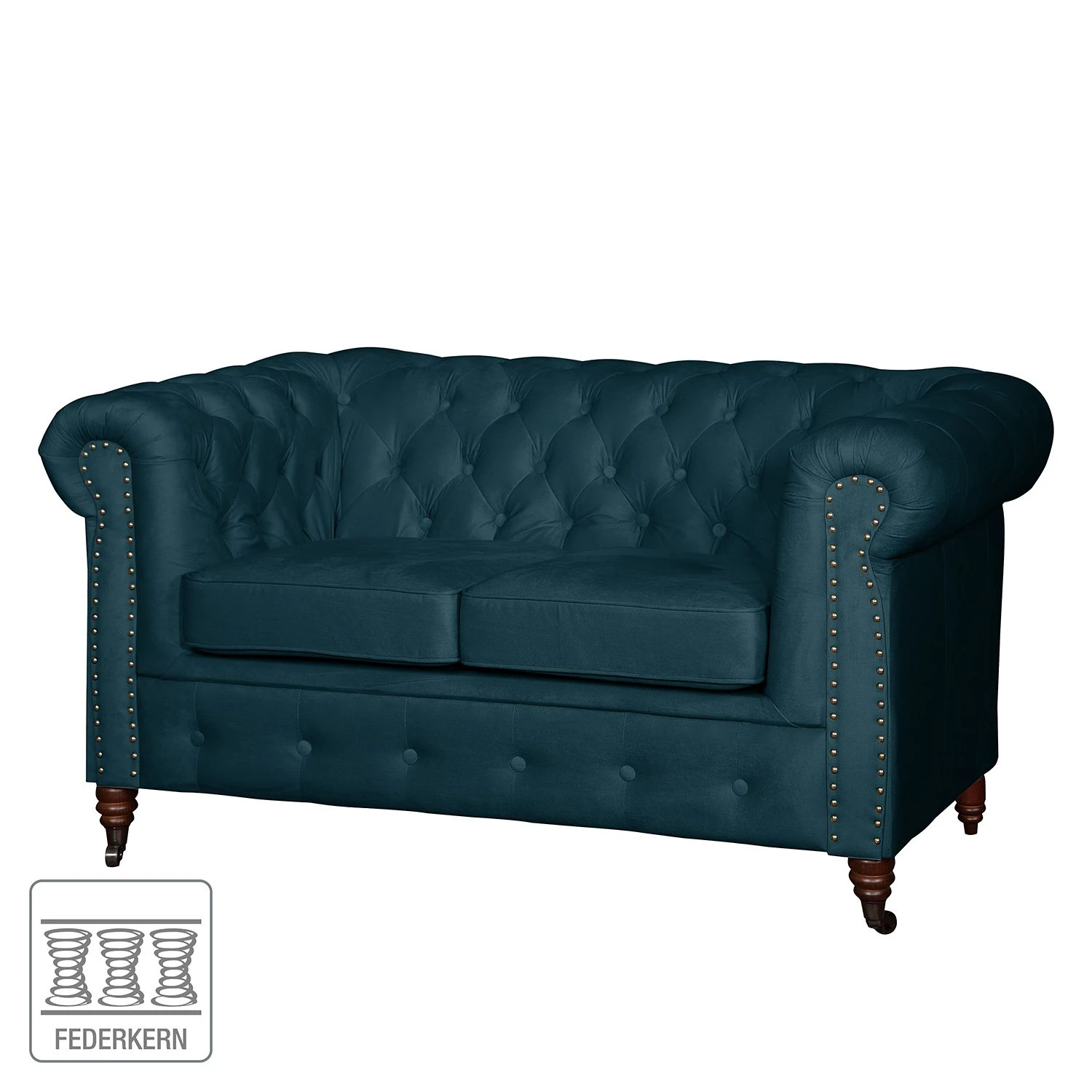 Jack & Alice Sofa Esplanada (2-Sitzer) Samt - Dunkelblau 2 Jack & Alice Sofa Esplanada (2-Sitzer) Samt - Dunkelblau – Bild 2