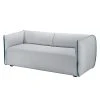 Fredriks Sofa Grady II (3-Sitzer) - Webstoff - Hellgrau / Türkis