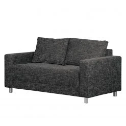 Fredriks Sofa Greenwood (2-Sitzer) Webstoff - Schwarz / Grau
