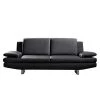 Fredriks Sofa Yovanna (2-Sitzer) - Kunstleder Schwarz