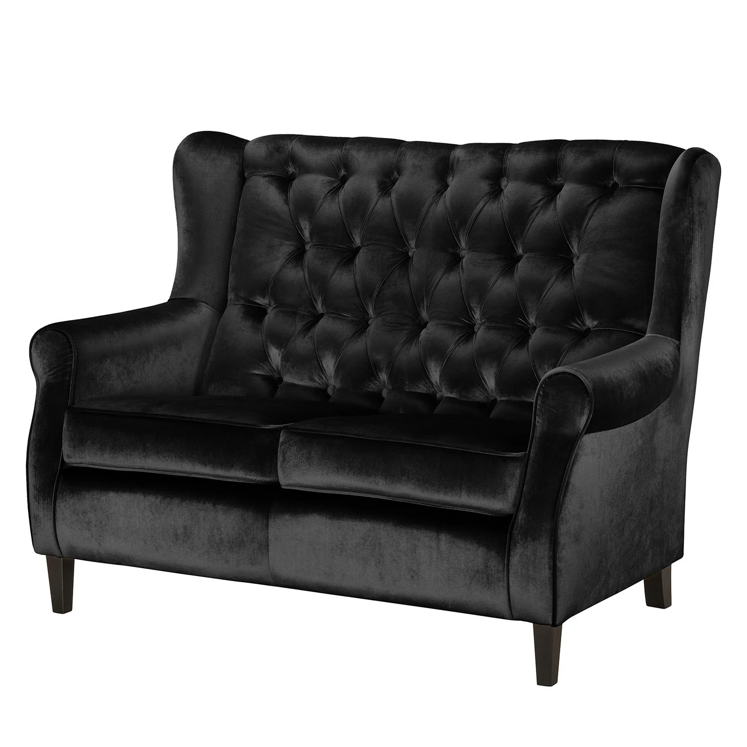 Maison Belfort Sofa Luro (2-Sitzer) Samt - Schwarz 1 Maison Belfort Sofa Luro (2-Sitzer) Samt - Schwarz