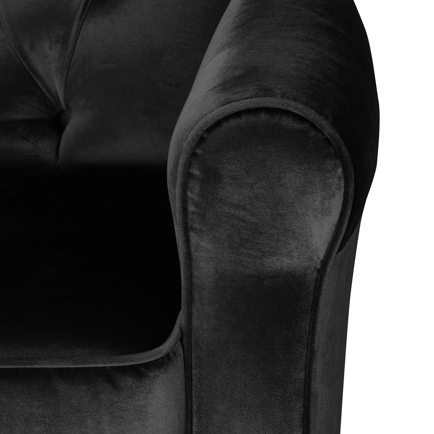 Maison Belfort Sofa Luro (2-Sitzer) Samt - Schwarz 5 Maison Belfort Sofa Luro (2-Sitzer) Samt - Schwarz – Bild 5
