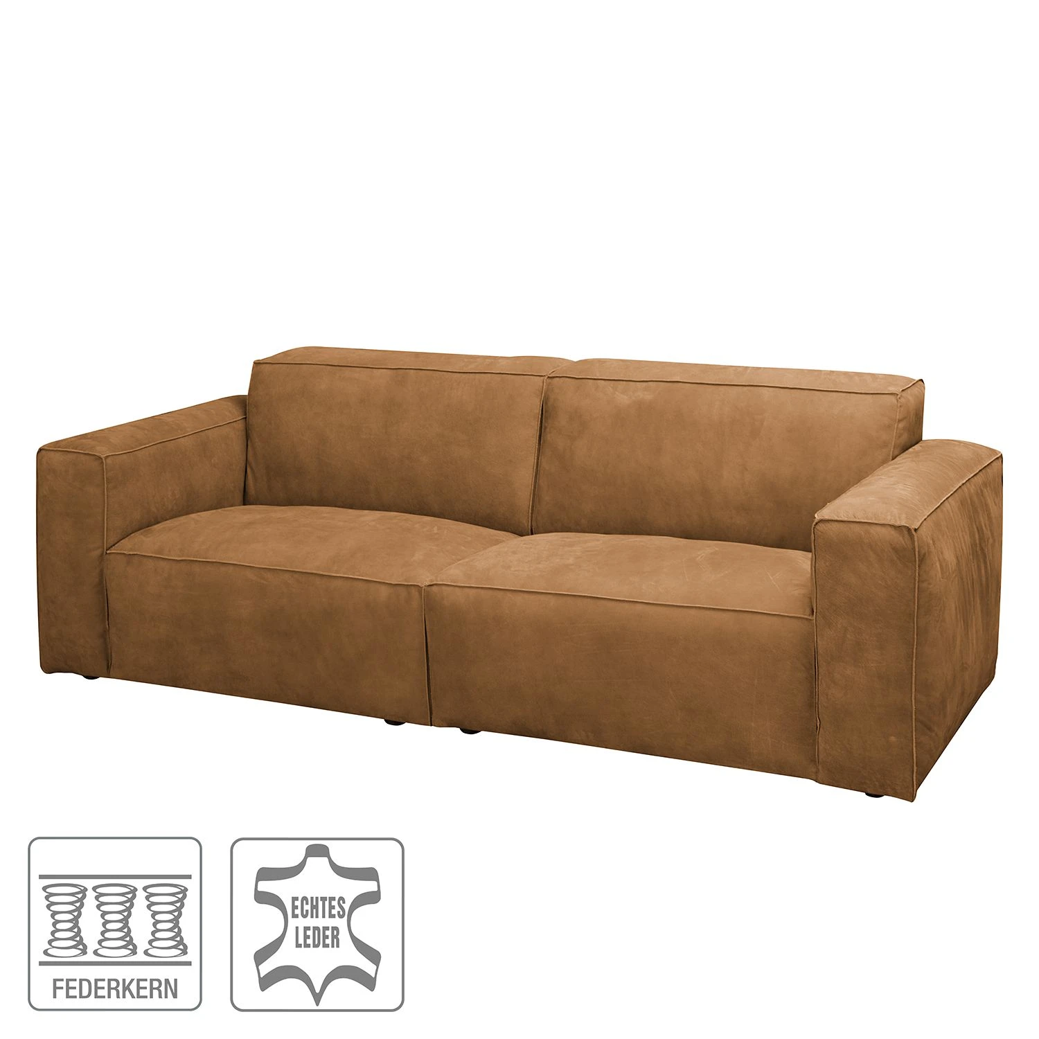 Ars manufacti Sofa Manchester (2-Sitzer) Echtleder - Cognac 2 Ars manufacti Sofa Manchester (2-Sitzer) Echtleder - Cognac – Bild 2