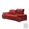 Fredriks Sofa Masca Echtleder (2-Sitzer) - Karminrot
