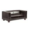 Maison Belfort Sofa Nespolo (2-Sitzer) - Kunstleder Dunkelbraun