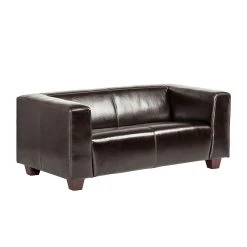 Maison Belfort Sofa Nespolo (2-Sitzer) - Kunstleder Dunkelbraun