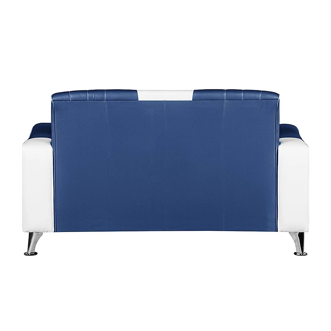 Studio Monroe Sofa Nixa (2-Sitzer) - Kunstleder Weiß/Dunkelblau 4 Studio Monroe Sofa Nixa (2-Sitzer) - Kunstleder Weiß/Dunkelblau – Bild 4