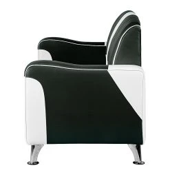 Studio Monroe Sofa Nixa (3-Sitzer) - Kunstleder Weiß/Schwarz -Wohnzimmermöbel boutique en ligne sofa nixa 3 sitzer kunstleder weiss schwarz 435890