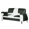 Studio Monroe Sofa Nixa (3-Sitzer) - Kunstleder Weiß/Schwarz