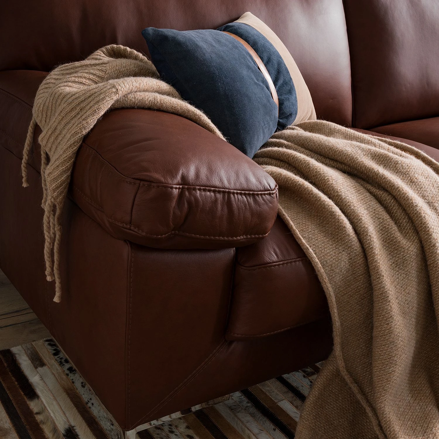 Ars manufacti Sofa Parlin (3-Sitzer) Echtleder - Mokka 9 Ars manufacti Sofa Parlin (3-Sitzer) Echtleder - Mokka – Bild 9