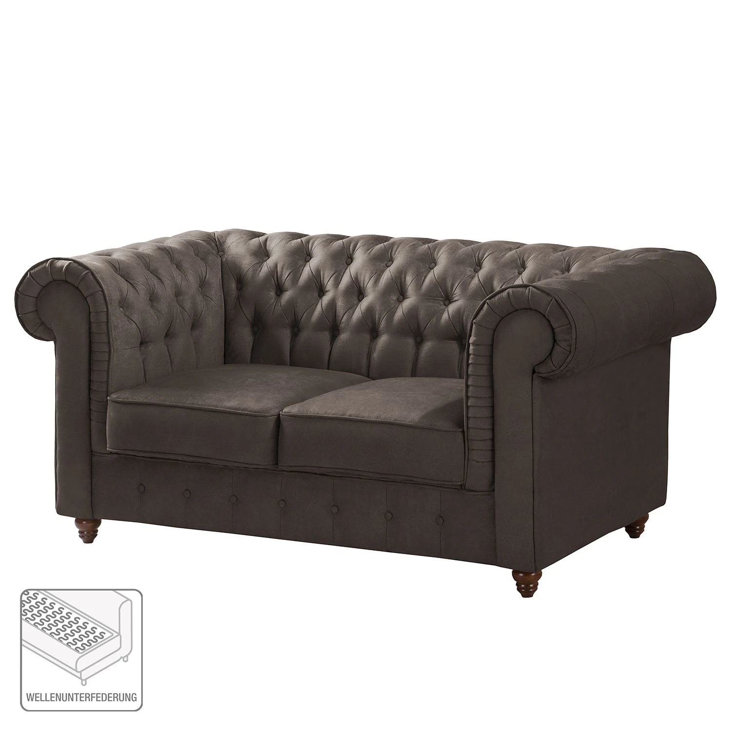 Maison Belfort Sofa Pintano (2-Sitzer) - Braungrau 2 Maison Belfort Sofa Pintano (2-Sitzer) - Braungrau – Bild 2