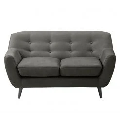 Ars manufacti Sofa Rometta (2-Sitzer) - Dunkelgrau -Wohnzimmermöbel boutique en ligne sofa rometta 2 sitzer antiklederlook dunkelgrau 4925788