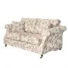 Maison Belfort Sofa Rosehearty (2-Sitzer) - Webstoff - Creme / Rose