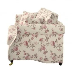 Maison Belfort Sofa Rosehearty (2-Sitzer) - Webstoff - Creme / Rose -Wohnzimmermöbel boutique en ligne sofa rosehearty 2 sitzer webstoff creme rose 4191064