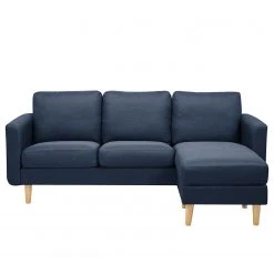 Mørteens Sofa Wyke IV (3-Sitzer mit Hocker) - Flachgewebe - Dunkelblau - Dunkelblau -Wohnzimmermöbel boutique en ligne sofa saluda 3 sitzer mit hocker flachgewebe dunkelblau 4723268