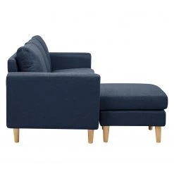 Mørteens Sofa Wyke IV (3-Sitzer mit Hocker) - Flachgewebe - Dunkelblau - Dunkelblau -Wohnzimmermöbel boutique en ligne sofa saluda 3 sitzer mit hocker flachgewebe dunkelblau 4723276