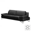 Loftscape Sofa Silvano (3-Sitzer) Echtleder - Schwarz - Kopfstütze verstellbar
