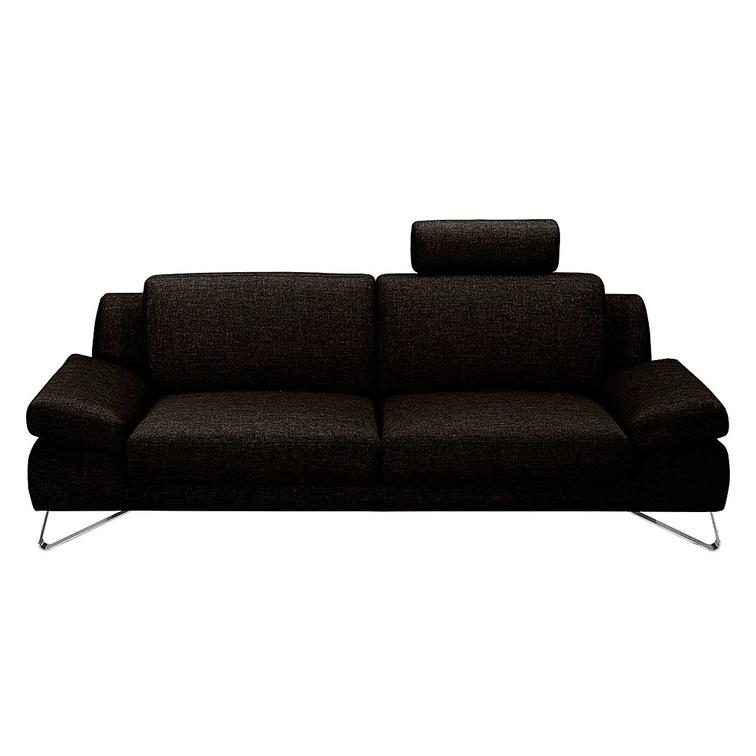 Loftscape Sofa Silvano (3-Sitzer) Webstoff - Braun-Schwarz - Kopfstütze verstellbar 2 Loftscape Sofa Silvano (3-Sitzer) Webstoff - Braun-Schwarz - Kopfstütze verstellbar – Bild 2