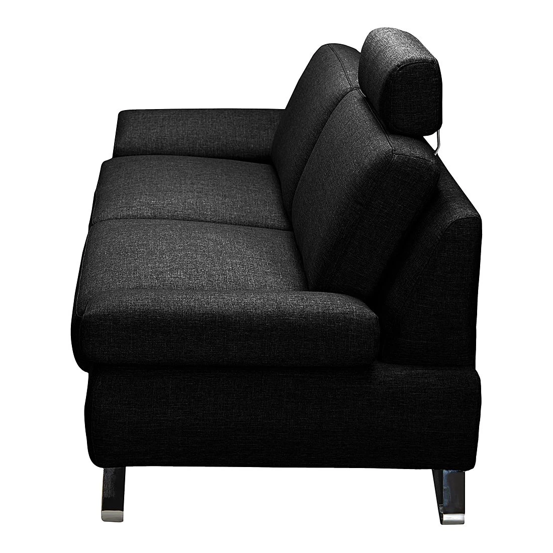 Loftscape Sofa Silvano (3-Sitzer) Webstoff Schwarz - Kopfstütze verstellbar 7 Loftscape Sofa Silvano (3-Sitzer) Webstoff Schwarz - Kopfstütze verstellbar – Bild 7