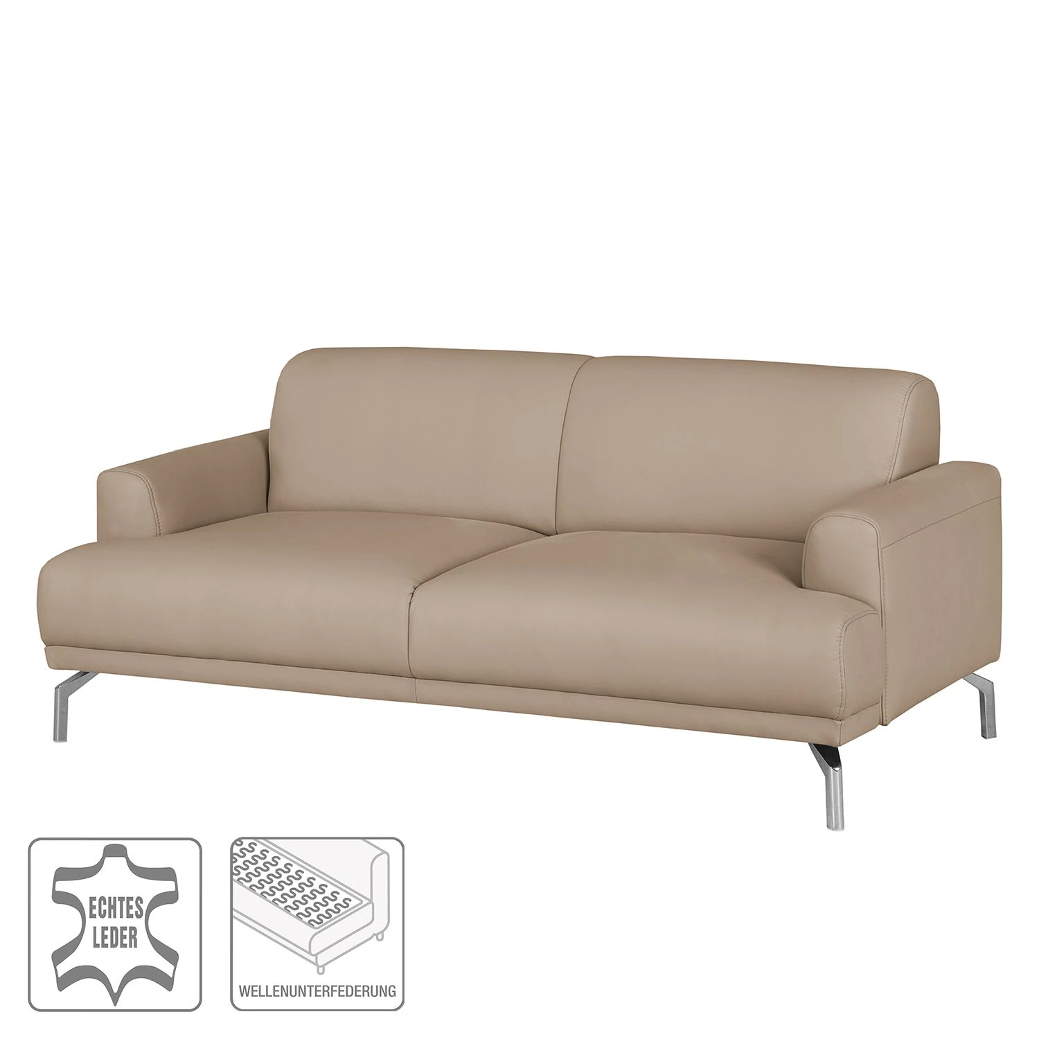 Fredriks Sofa Sisto I (2-Sitzer) Echtleder - Cappuccino 2 Fredriks Sofa Sisto I (2-Sitzer) Echtleder - Cappuccino – Bild 2