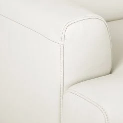 Fredriks Sofa Sisto II (3-Sitzer) Echtleder - Weiß -Wohnzimmermöbel boutique en ligne sofa sisto ii 3 sitzer echtleder weiss 3609369