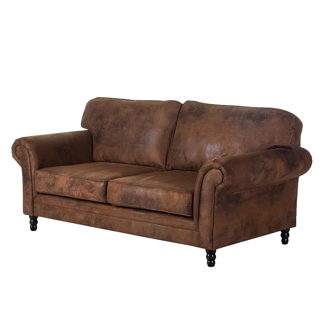 Ars manufacti Sofa Sombrero (3-Sitzer) - Antiklederoptik Dunkelbraun 1 Ars manufacti Sofa Sombrero (3-Sitzer) - Antiklederoptik Dunkelbraun