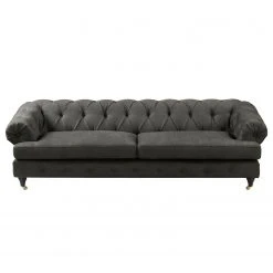 Ars manufacti Sofa Thory (3-Sitzer) - Dunkelbraun -Wohnzimmermöbel boutique en ligne sofa thory 3 sitzer antiklederlook dunkelbraun 4894788
