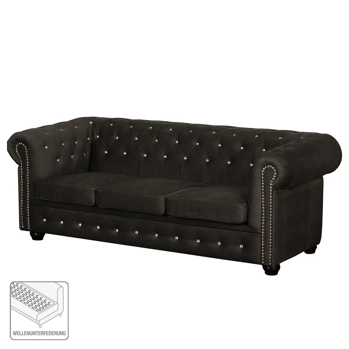 Jack & Alice Sofa Torquay I (3-Sitzer) Microfaser - Kokosnuss Braun 2 Jack & Alice Sofa Torquay I (3-Sitzer) Microfaser - Kokosnuss Braun – Bild 2
