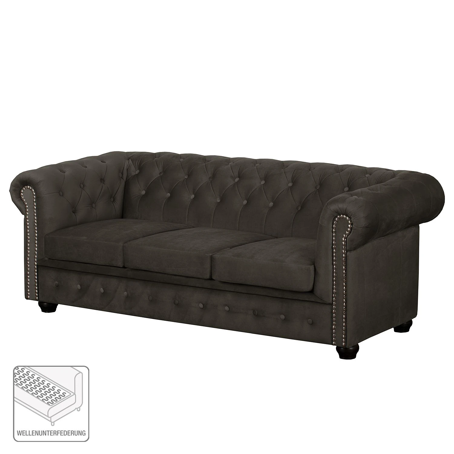 Jack & Alice Sofa Torquay II (3-Sitzer) Microfaser - Kokosnuss Braun 2 Jack & Alice Sofa Torquay II (3-Sitzer) Microfaser - Kokosnuss Braun – Bild 2