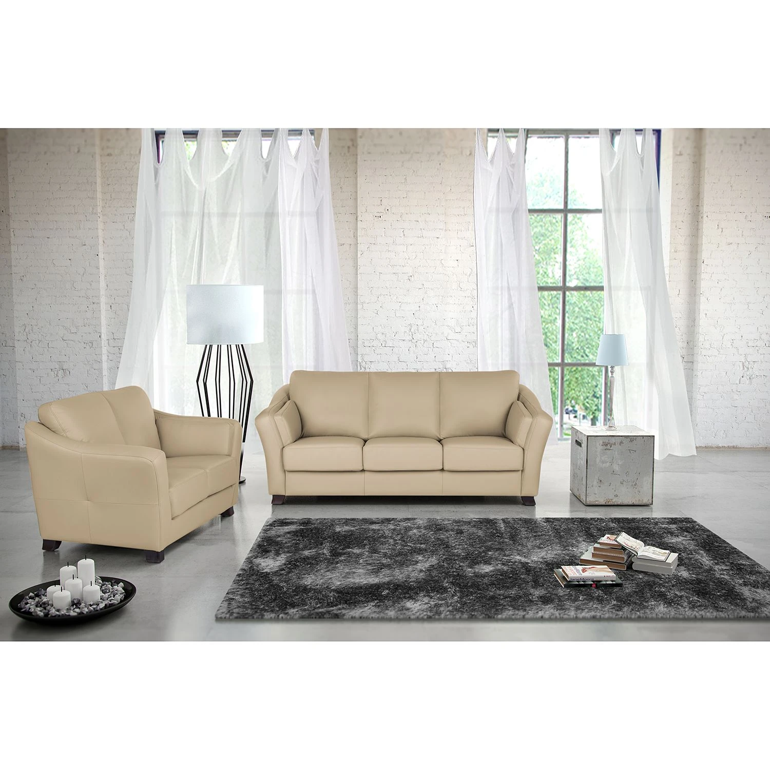 Modoform Schlafsofa Toucy - Echtleder Beige 3 Modoform Schlafsofa Toucy - Echtleder Beige – Bild 3
