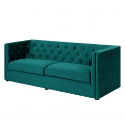 Jack & Alice Sofa Tremont Microfaser (3-Sitzer) - Petrol