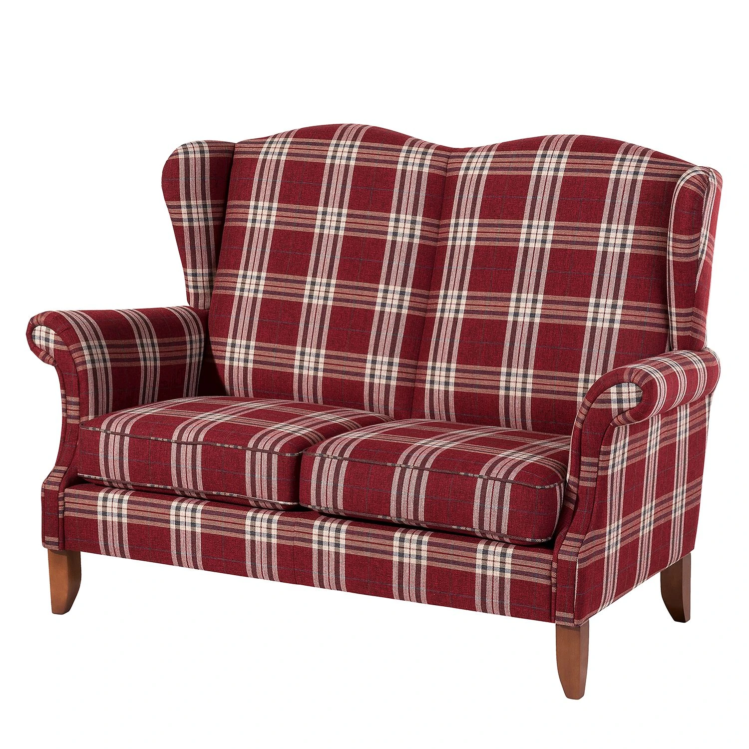 Max Winzer Sofa Verita (2-Sitzer) - Strukturstoff - Rot kariert 1 Max Winzer Sofa Verita (2-Sitzer) - Strukturstoff - Rot kariert